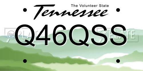 Q46QSS Tennessee License Plate