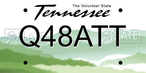 Q48ATT Tennessee License Plate
