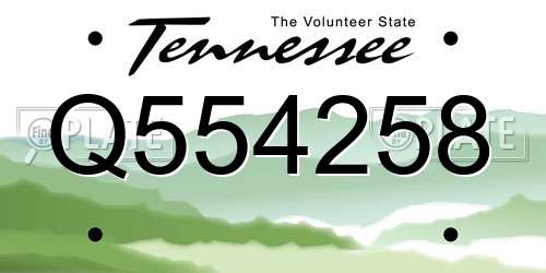 Q554258 Tennessee License Plate