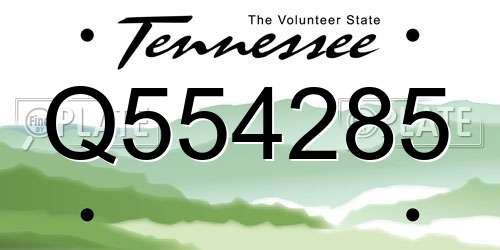 Q554285 Tennessee License Plate