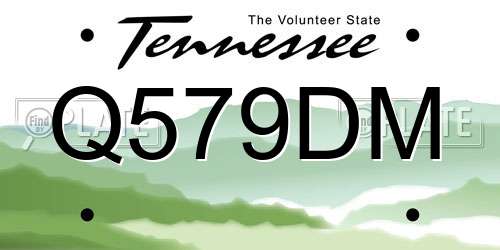 Q579DM Tennessee License Plate