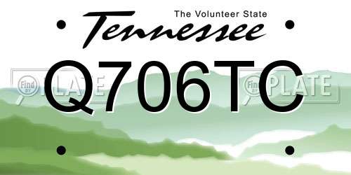 Q706TC Tennessee License Plate