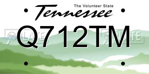 Q712TM Tennessee License Plate