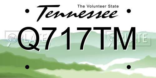 Q717TM Tennessee License Plate