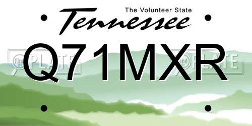 Q71MXR Tennessee License Plate