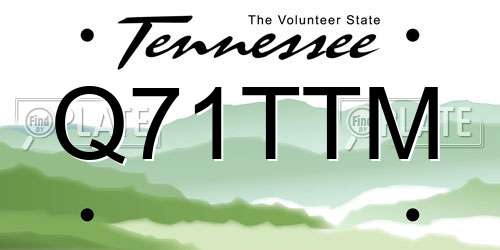 Q71TTM Tennessee License Plate