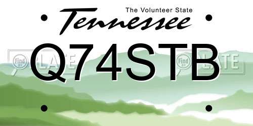 Q74STB Tennessee License Plate