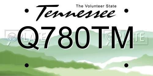 Q780TM Tennessee License Plate