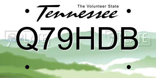 Q79HDB Tennessee License Plate