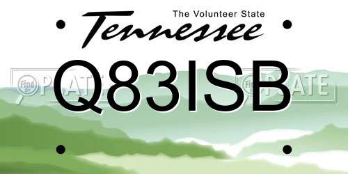 Q83ISB Tennessee License Plate