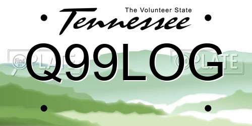 Q99LOG Tennessee License Plate