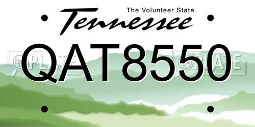 QAT8550 Tennessee License Plate