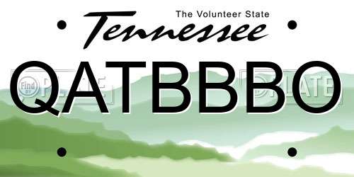 QATBBBO Tennessee License Plate