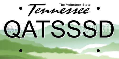 QATSSSD Tennessee License Plate