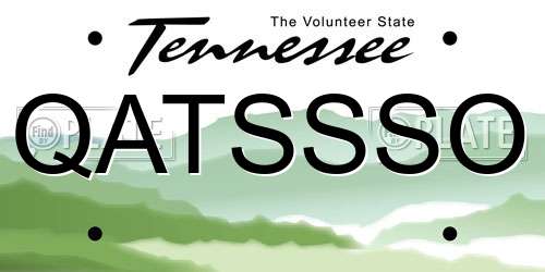 QATSSSO Tennessee License Plate