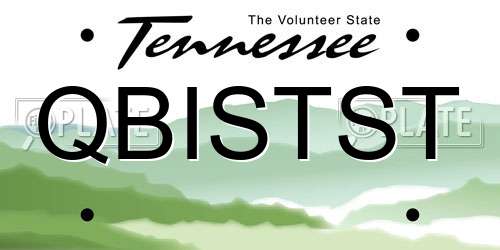 QBISTST Tennessee License Plate