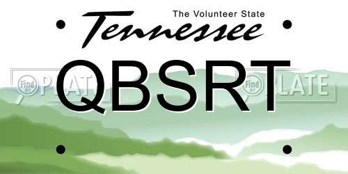 QBSRT Tennessee License Plate