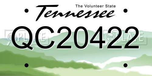 QC20422 Tennessee License Plate