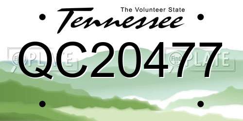 QC20477 Tennessee License Plate
