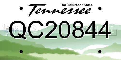 QC20844 Tennessee License Plate