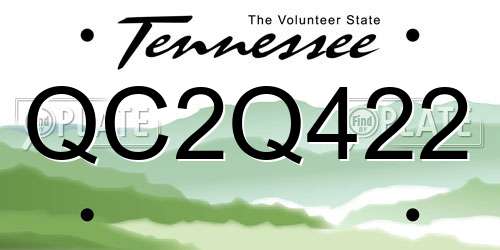 QC2Q422 Tennessee License Plate