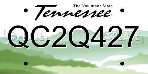 QC2Q427 Tennessee License Plate