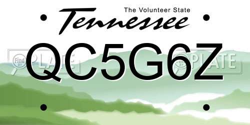 QC5G6Z Tennessee License Plate