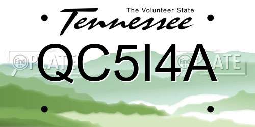 QC5I4A Tennessee License Plate