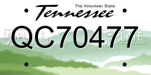 QC70477 Tennessee License Plate