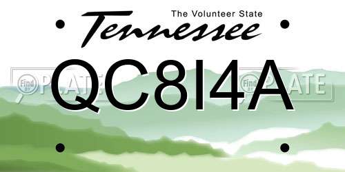 QC8I4A Tennessee License Plate