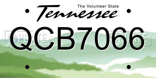 QCB7066 Tennessee License Plate