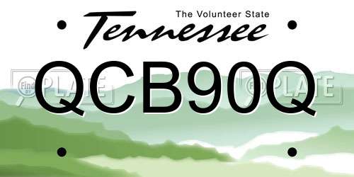 QCB90Q Tennessee License Plate