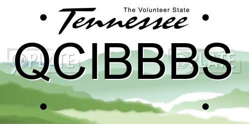 QCIBBBS Tennessee License Plate