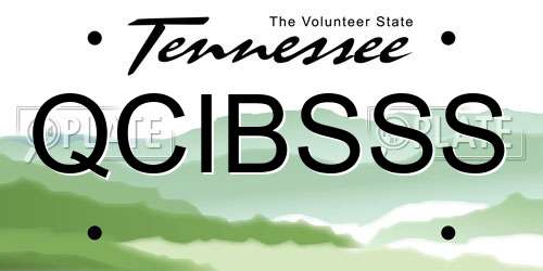 QCIBSSS Tennessee License Plate