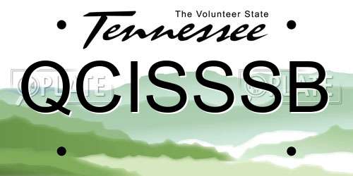 QCISSSB Tennessee License Plate