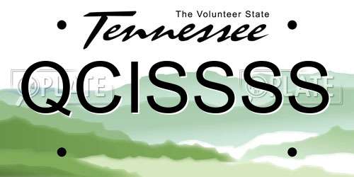 QCISSSS Tennessee License Plate