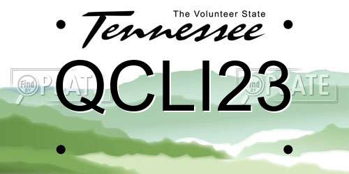 QCLI23 Tennessee License Plate