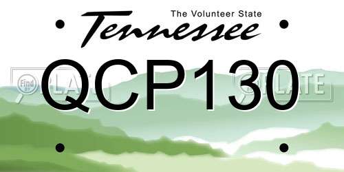 QCP130 Tennessee License Plate