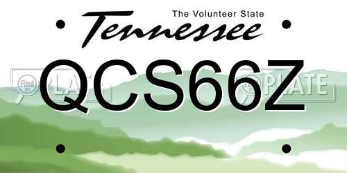 QCS66Z Tennessee License Plate