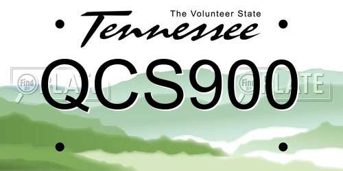 QCS900 Tennessee License Plate