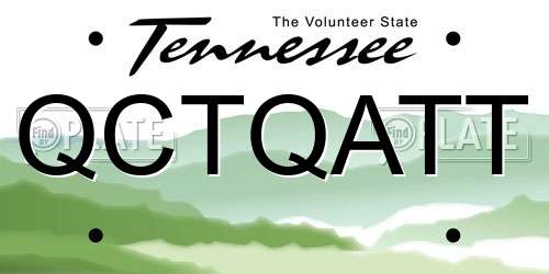 QCTQATT Tennessee License Plate