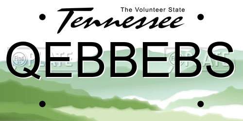 QEBBEBS Tennessee License Plate