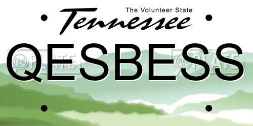 QESBESS Tennessee License Plate