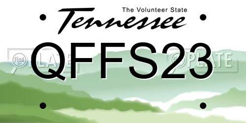 QFFS23 Tennessee License Plate
