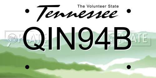 QIN94B Tennessee License Plate