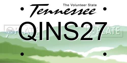 QINS27 Tennessee License Plate