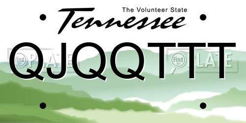 QJQQTTT Tennessee License Plate