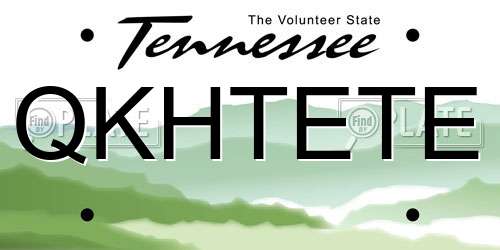 QKHTETE Tennessee License Plate