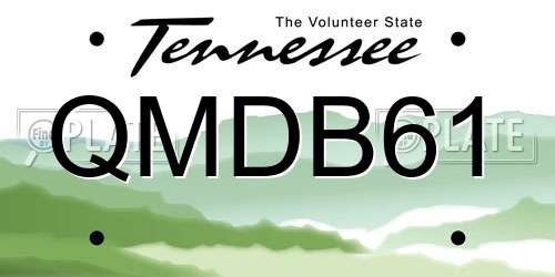 QMDB61 Tennessee License Plate