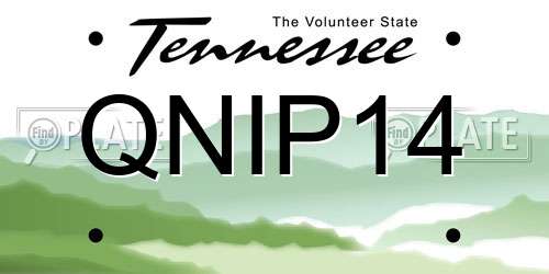 QNIP14 Tennessee License Plate